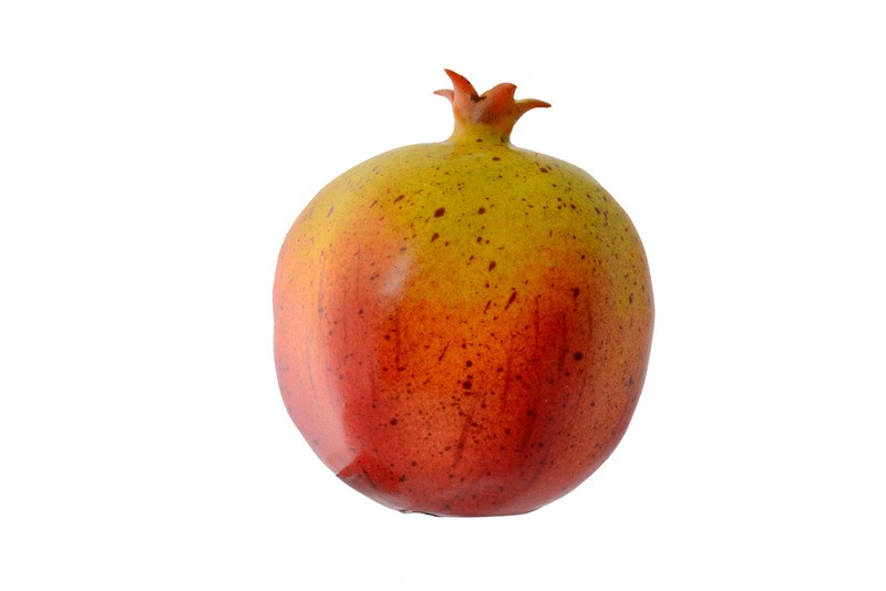 Frutto decorativo / Frutta finta 9 cm Melograno artificiale Ø 8 cm artplants rosso-giallo 