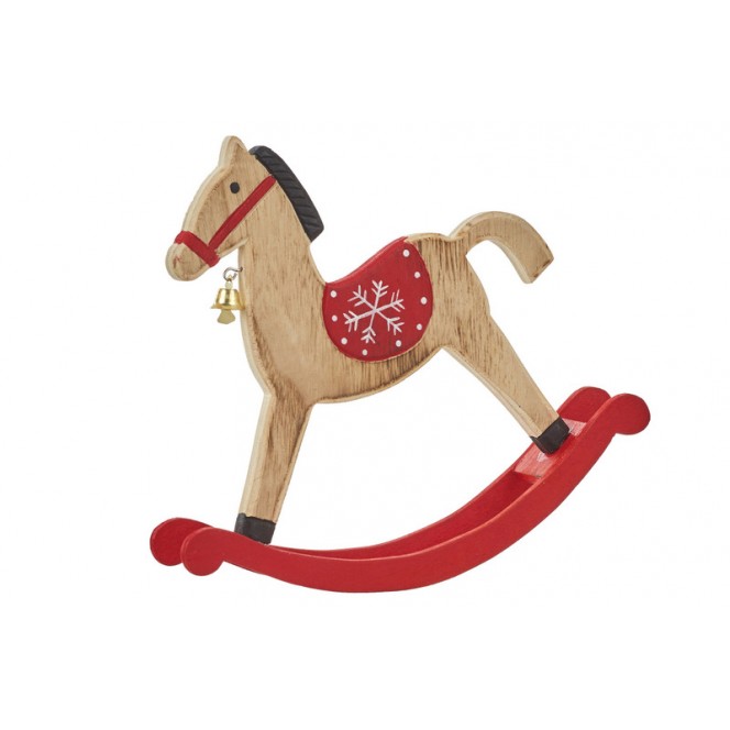 Cavallo a dondolo in legno — Oggettistica Natalizia