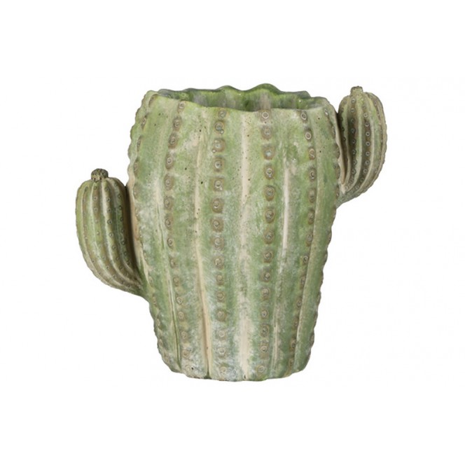 Vaso cactus in ceramica verde